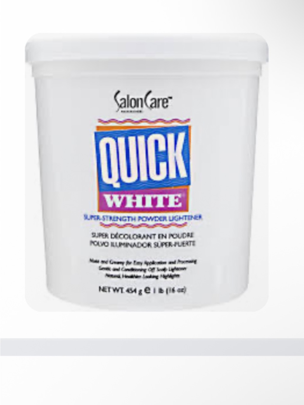 Salon care quick white 1lb container